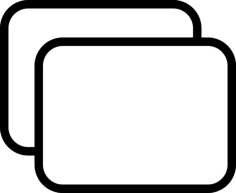 Overlapping Round Cornered Rectangles Outline Svg File, Free Vectors File